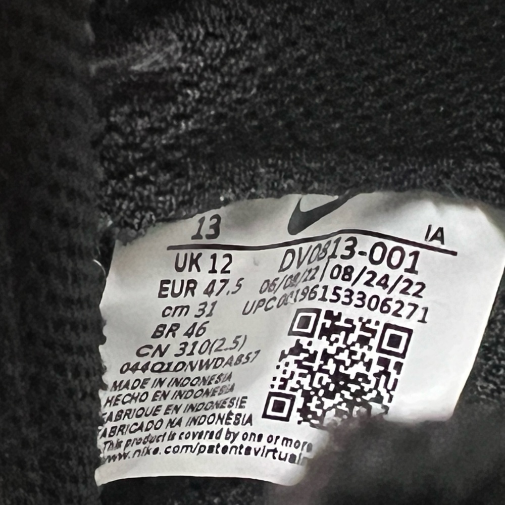 Nike Waffle Debut Premium Tartan Plaid Sneakers Mens 13 Shoes Black DV0813-001 - Picture 7 of 11